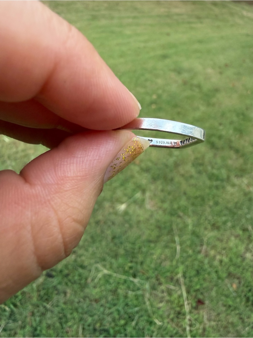Pandora Silver Pavé Accent Band - Silver - Picture 3 of 5